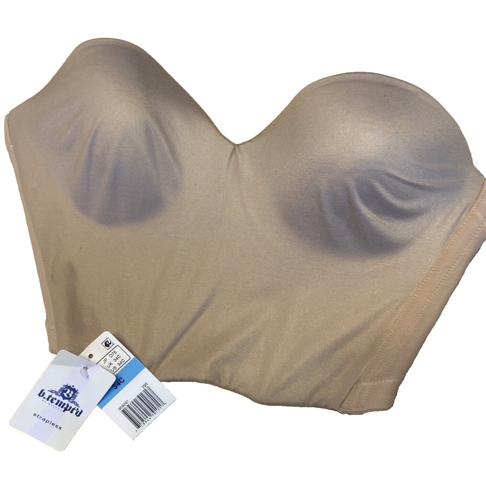 Be Tempted women's Bra 34c Beige B Tempt'd strapless